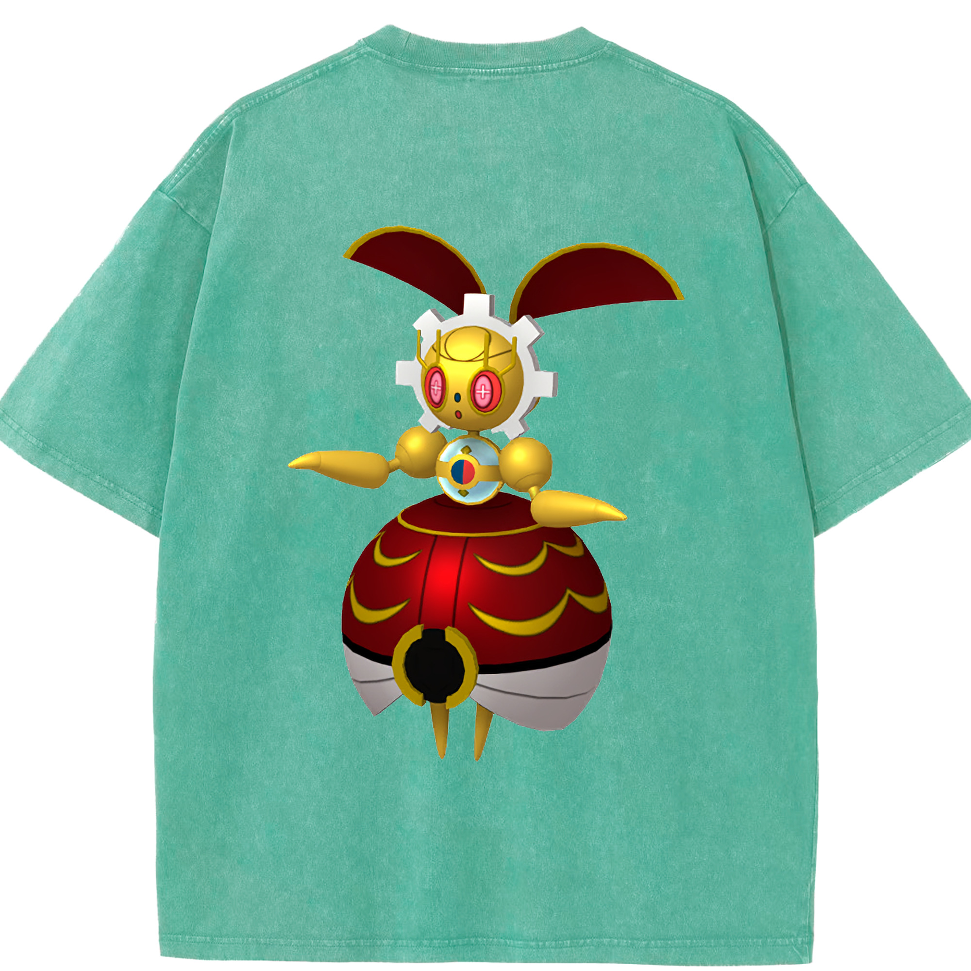 （画像用） ポケットモンスター Pokémon 綿100% ヴィンテージ風 半袖Tシャツ（背面プリント）